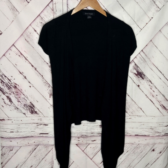 White House Black Market Sweaters - White House Black Market Short Sleeve Black Cardigan